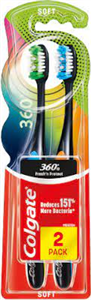 קולגייט מברשת 360 רעננות והגנה זוג